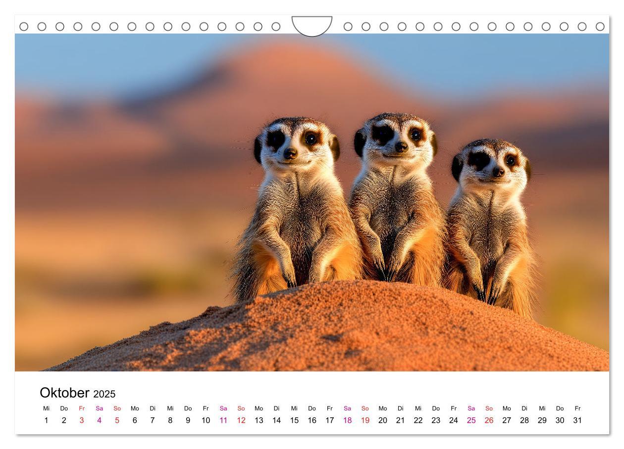 Bild: 9783457215081 | Erdmännchen - coole Typen (Wandkalender 2025 DIN A4 quer), CALVENDO...