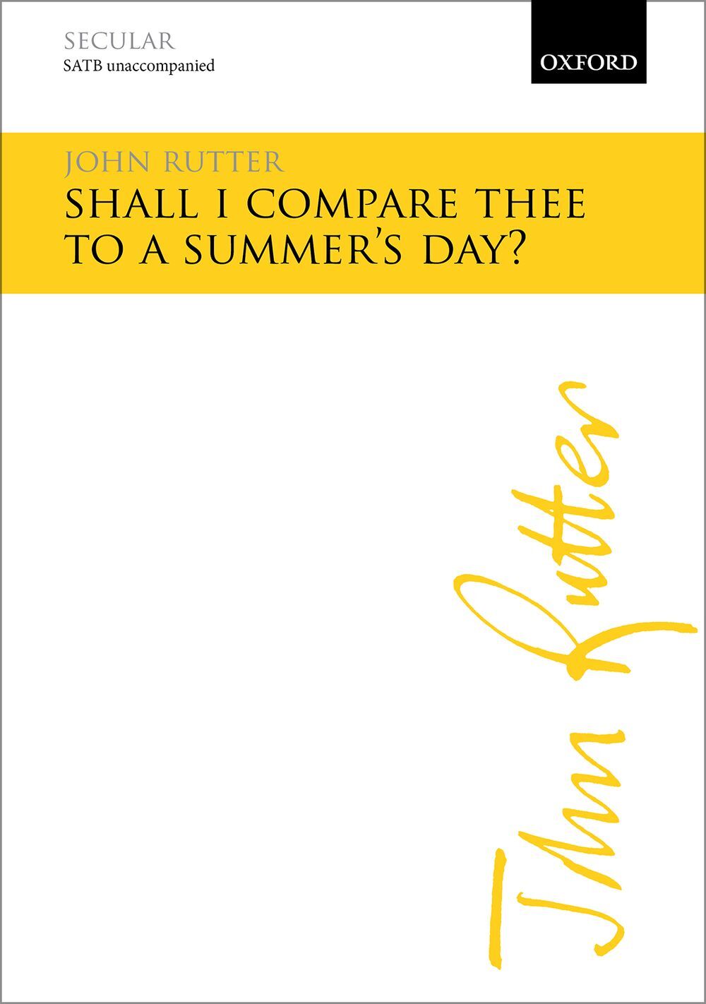 Cover: 9780193524811 | Shall I Compare Thee To A Summer's Day? | John Rutter | Buch | 2018