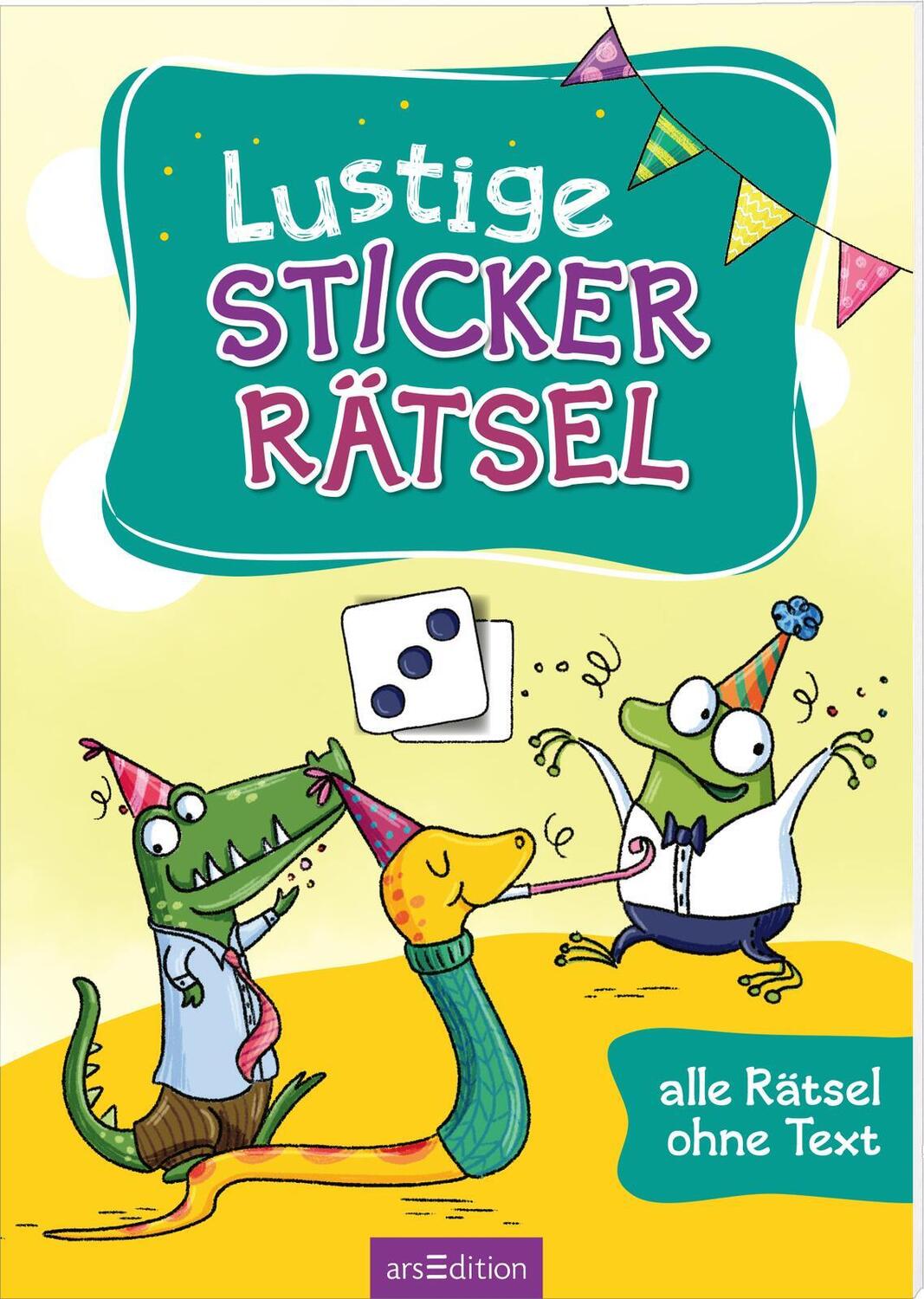 Cover: 9783845856148 | Lustige Sticker-Rätsel | Alle Rätsel ohne Text | Taschenbuch | 32 S.