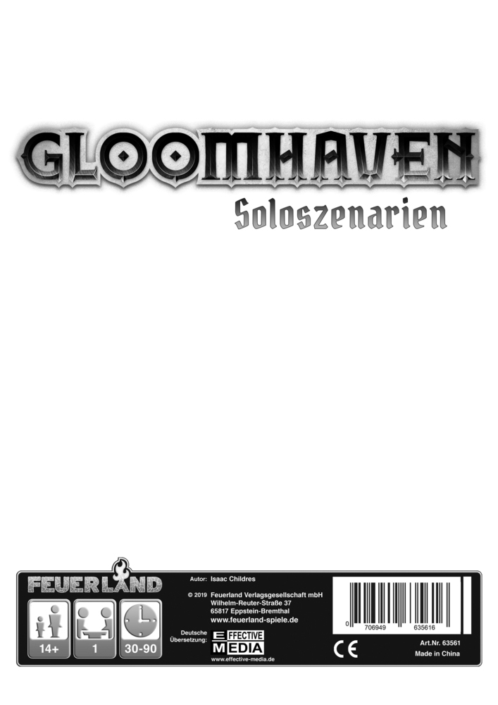 Cover: 706949635616 | Gloomhaven Solo-Szenarien (Spiel-Zubehör) | Erweiterung für Gloomhaven