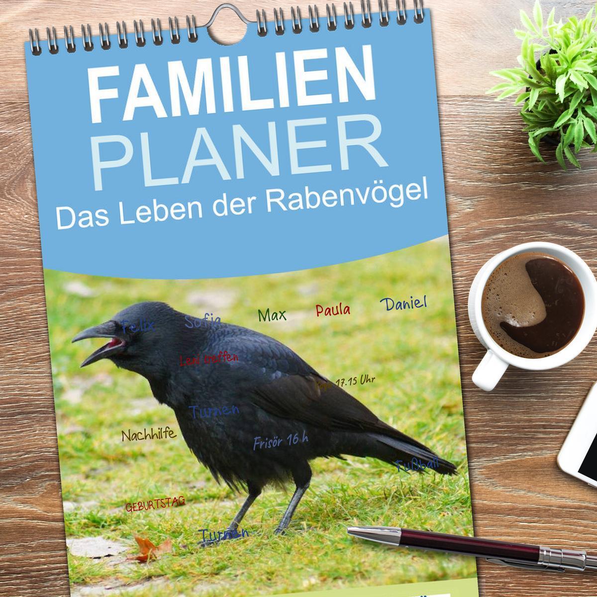 Bild: 9783457122068 | Familienplaner 2025 - Das Leben der Rabenvögel mit 5 Spalten...