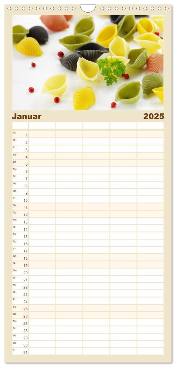 Bild: 9783457118856 | Familienplaner 2025 - Leichte Küche mit 5 Spalten (Wandkalender, 21...