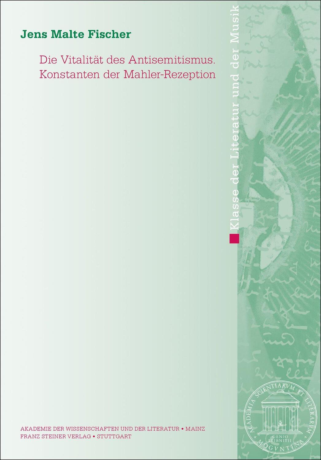 Cover: 9783515131766 | Die Vitalität des Antisemitismus. Konstanten der Mahler-Rezeption
