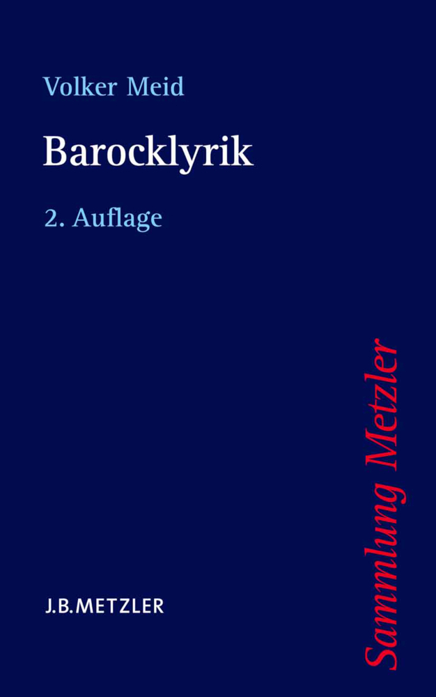 Cover: 9783476122278 | Barocklyrik | Volker Meid | Taschenbuch | ix | Deutsch | 2008