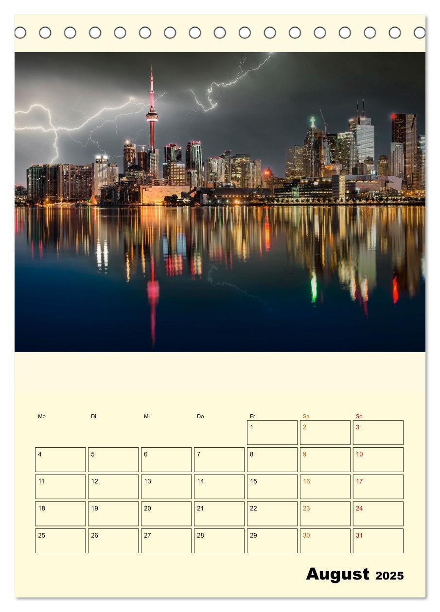 Bild: 9783435884933 | Metropolen im Gewitter (Tischkalender 2025 DIN A5 hoch), CALVENDO...