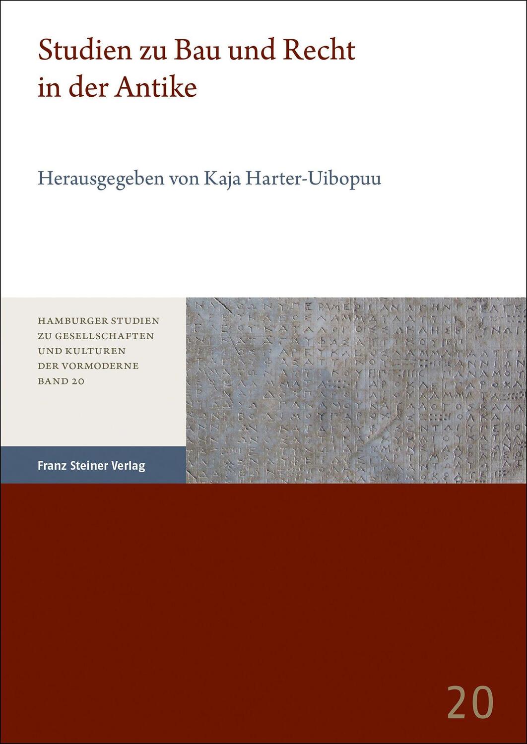 Cover: 9783515132657 | Studien zu Bau und Recht in der Antike | Kaja Harter-Uibopuu | Buch
