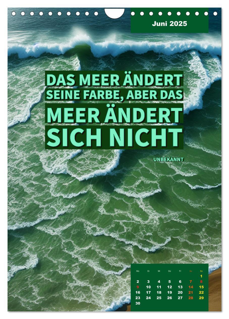 Bild: 9783435882434 | Verrückt nach MEER - Wellen - Strand - Zitate (Wandkalender 2025...