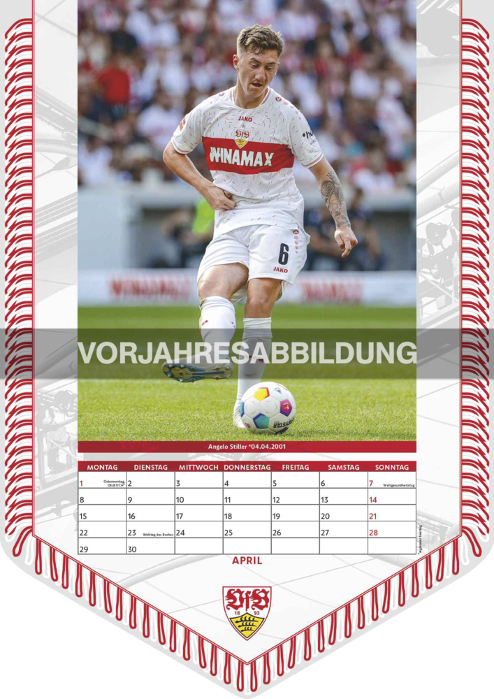 Bild: 4002725994486 | N NEUMANNVERLAGE - VfB Stuttgart 2025 Bannerkalender, 29,7x42cm,...