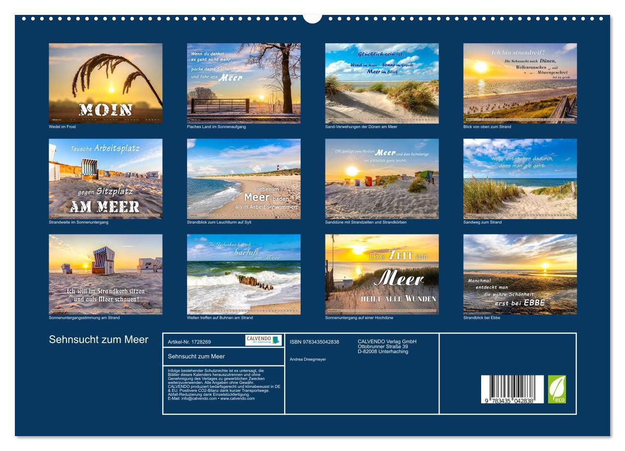 Bild: 9783435042838 | Sehnsucht zum Meer (hochwertiger Premium Wandkalender 2025 DIN A2...