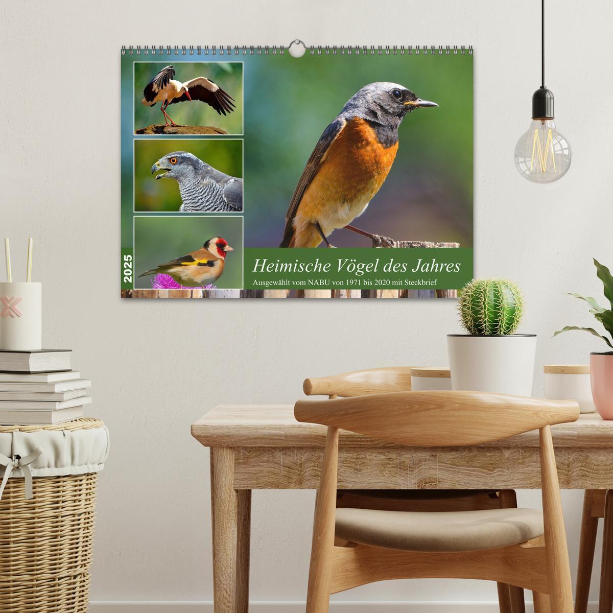 Bild: 9783383896736 | Heimische Vögel des Jahres (Wandkalender 2025 DIN A3 quer),...