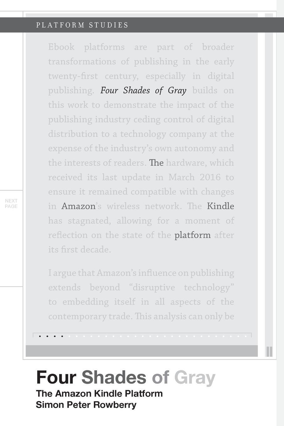 Cover: 9780262543507 | Four Shades of Gray | The Amazon Kindle Platform | Rowberry | Buch