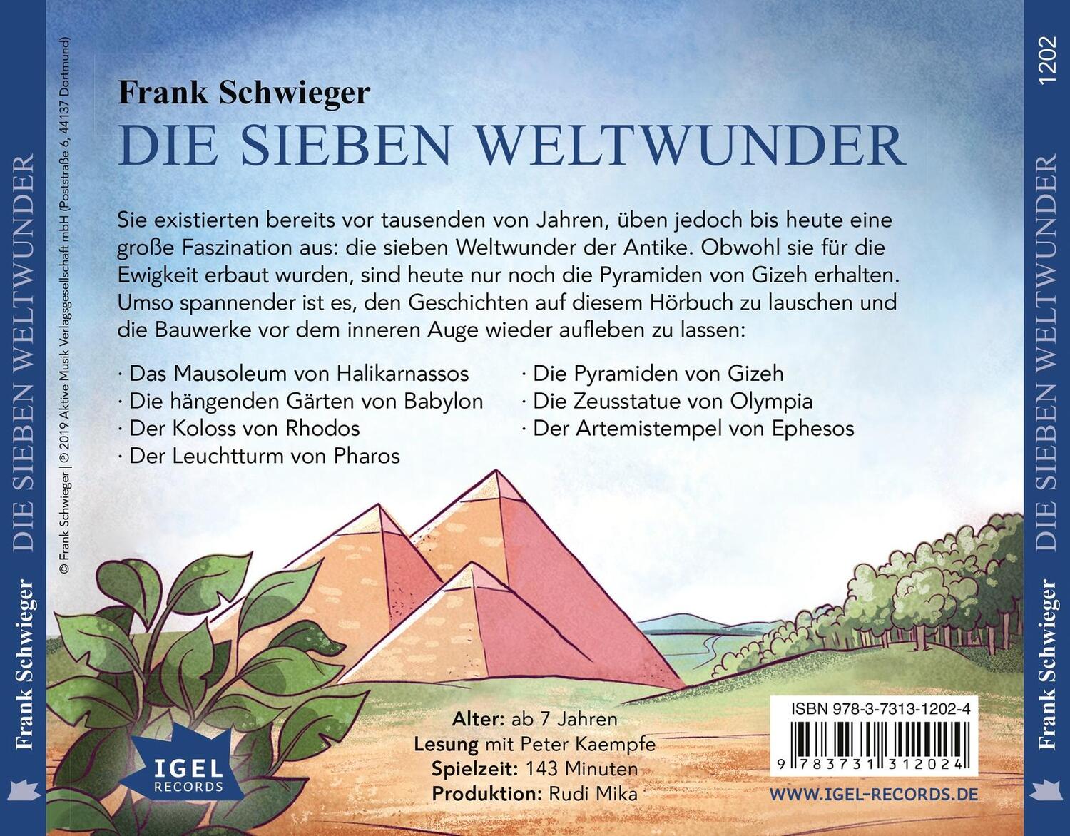 Rückseite: 9783731312024 | Die sieben Weltwunder | Frank Schwieger | Audio-CD | 2 Audio-CDs