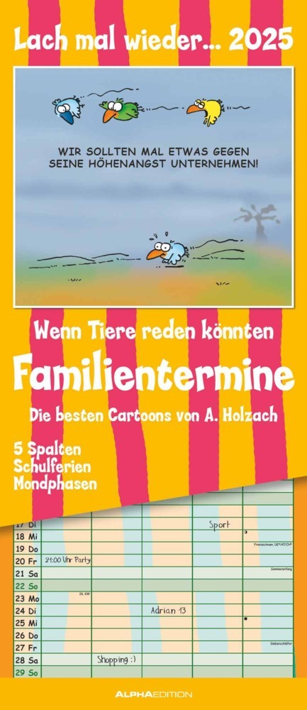 Cover: 4251732343255 | Alpha Edition - Lach mal wieder... 2025 Familienplaner, 19,5x45cm,...