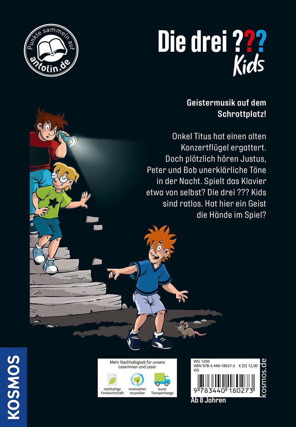 Rückseite: 9783440180273 | Die drei ??? Kids, 101, Geistermusik | Boris Pfeiffer | Buch | 128 S.