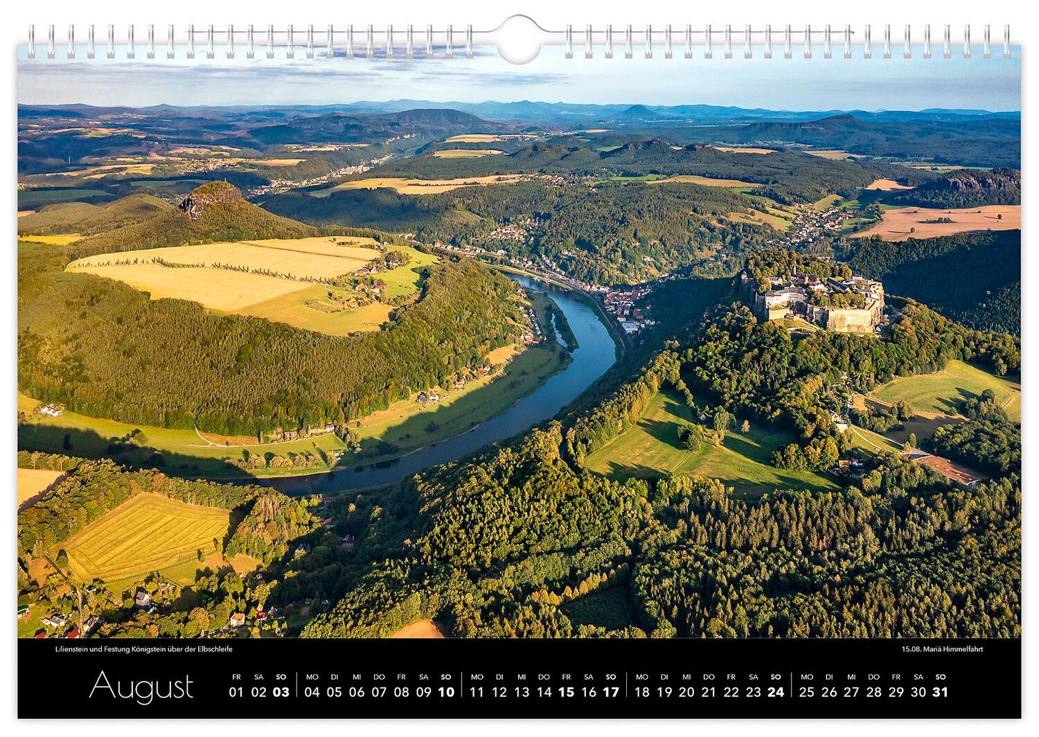 Bild: 9783910680524 | Kalender Sächsische Schweiz Luftaufnahmen 2025 | Peter Schubert | 2025
