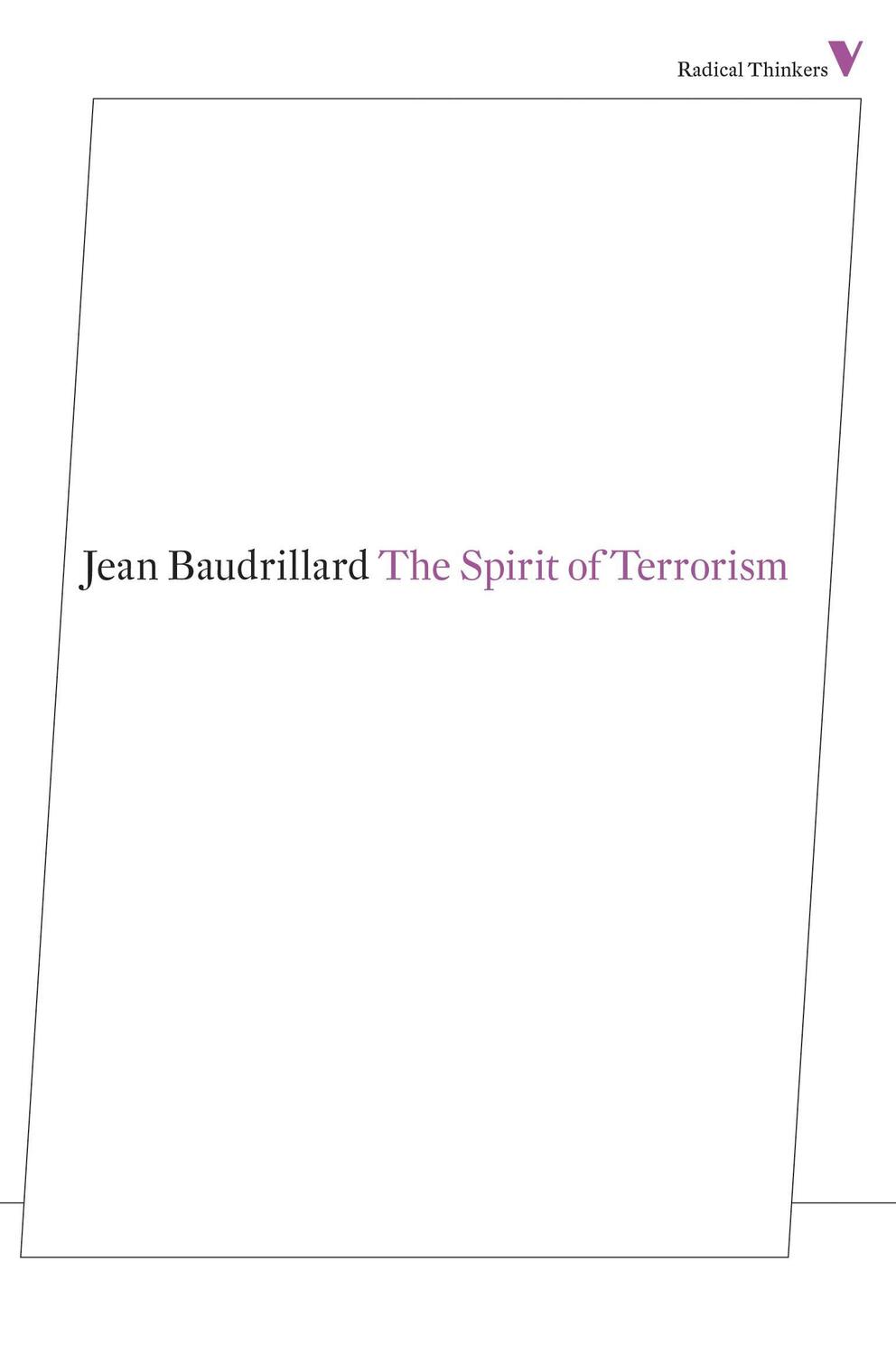 Cover: 9781781680209 | The Spirit of Terrorism: And Other Essays | Jean Baudrillard | Buch