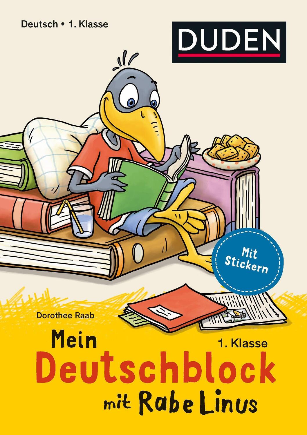 Cover: 9783411739967 | Mein Deutschblock mit Rabe Linus - 1. Klasse | Mit Stickern | Raab