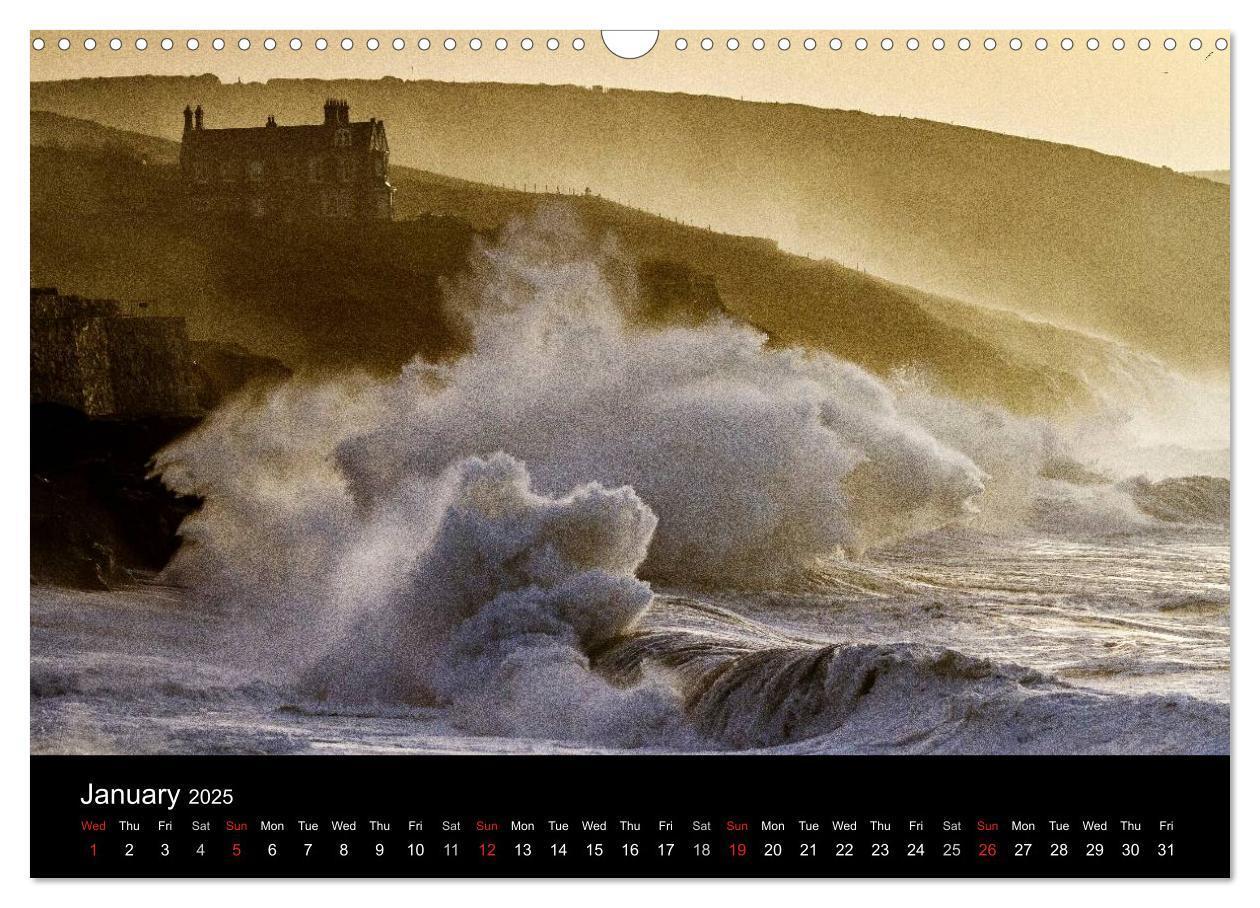 Bild: 9781325953400 | Waves in Cornwall (Wall Calendar 2025 DIN A3 landscape), CALVENDO...