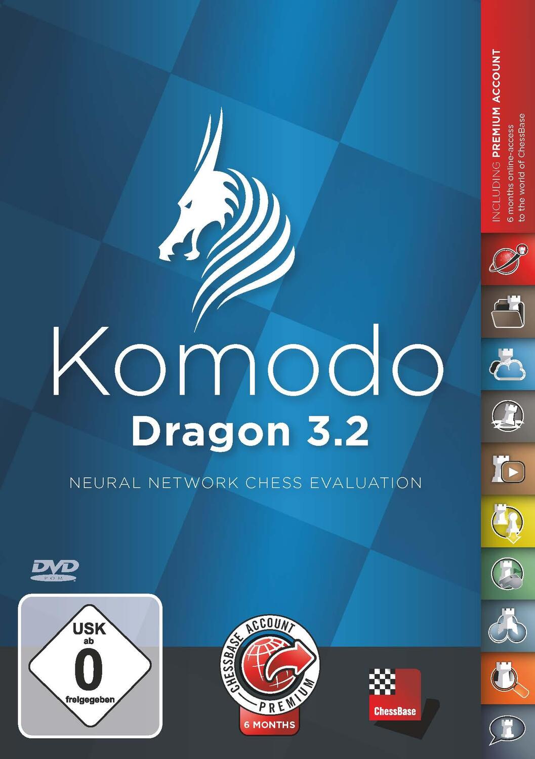 Cover: 9783866818989 | Komodo Dragon 3.2 | ChessBase GmbH | DVD-ROM | 4395 MB | Deutsch