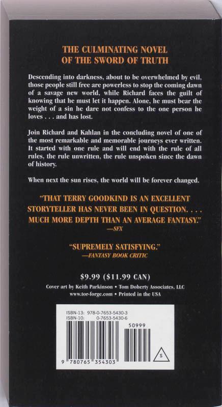 Rückseite: 9780765354303 | Confessor: Book Eleven of the Sword of Truth | Terry Goodkind | Buch