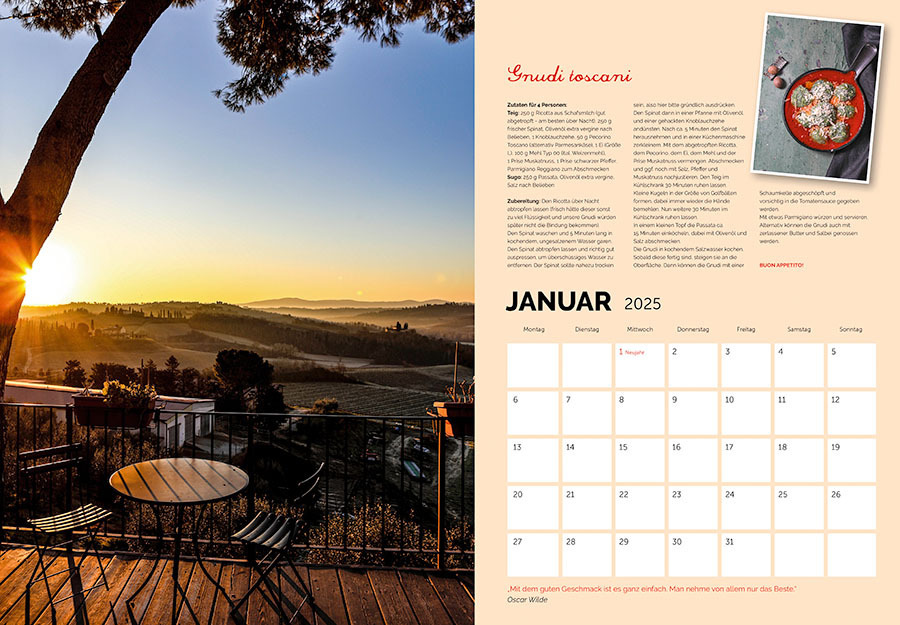 Bild: 9783966649100 | Amore per Gusto-Kalender 2025 Kalender Italien | Stefania Lettini