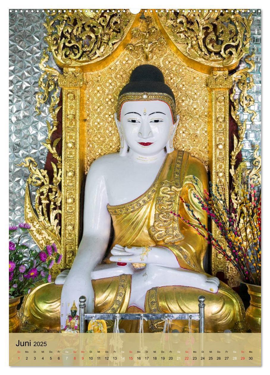 Bild: 9783457009925 | BUDDHA in GOLD (Wandkalender 2025 DIN A2 hoch), CALVENDO...