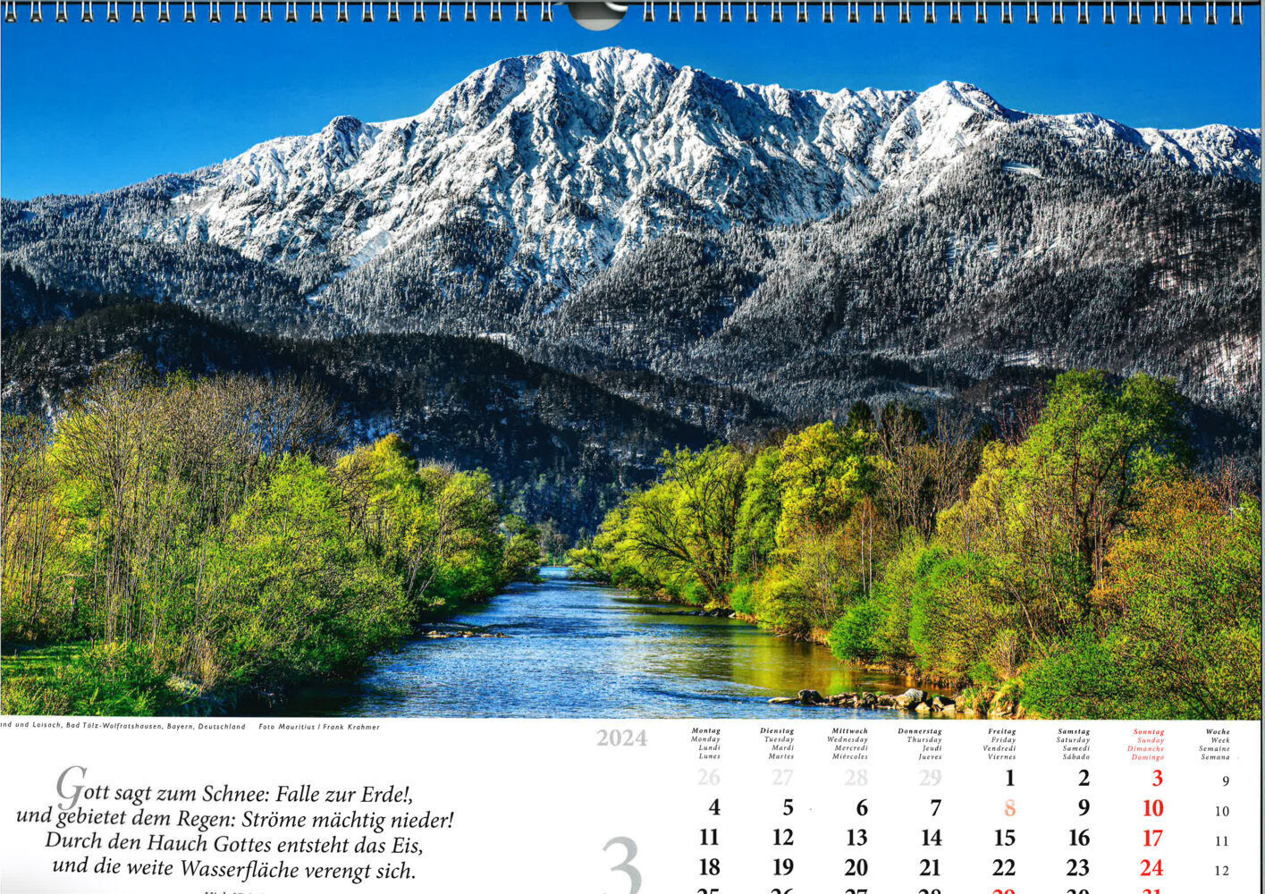 Bild: 4250222990047 | Lobet, ihr Berge, den Herrn 2024 | Kalender | Spiralbindung | 13 S.
