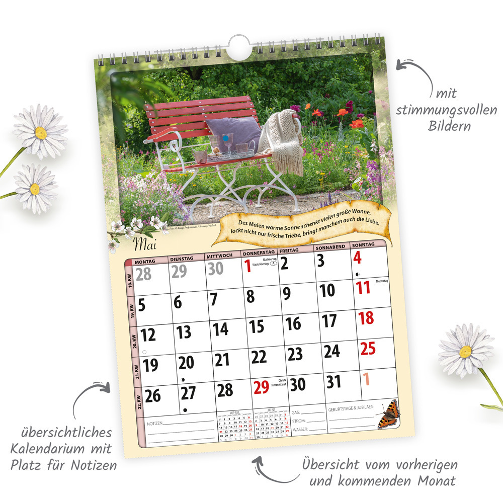 Bild: 9783988022066 | Trötsch Classickalender Rentnerkalender 2025 | Wandkalender | Kalender