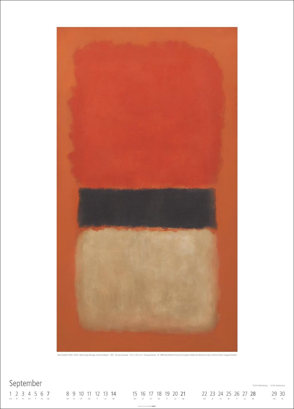 Bild: 9783839900062 | Mark Rothko Kalender 2025 | Mark Rothko | Kalender | Spiralbindung