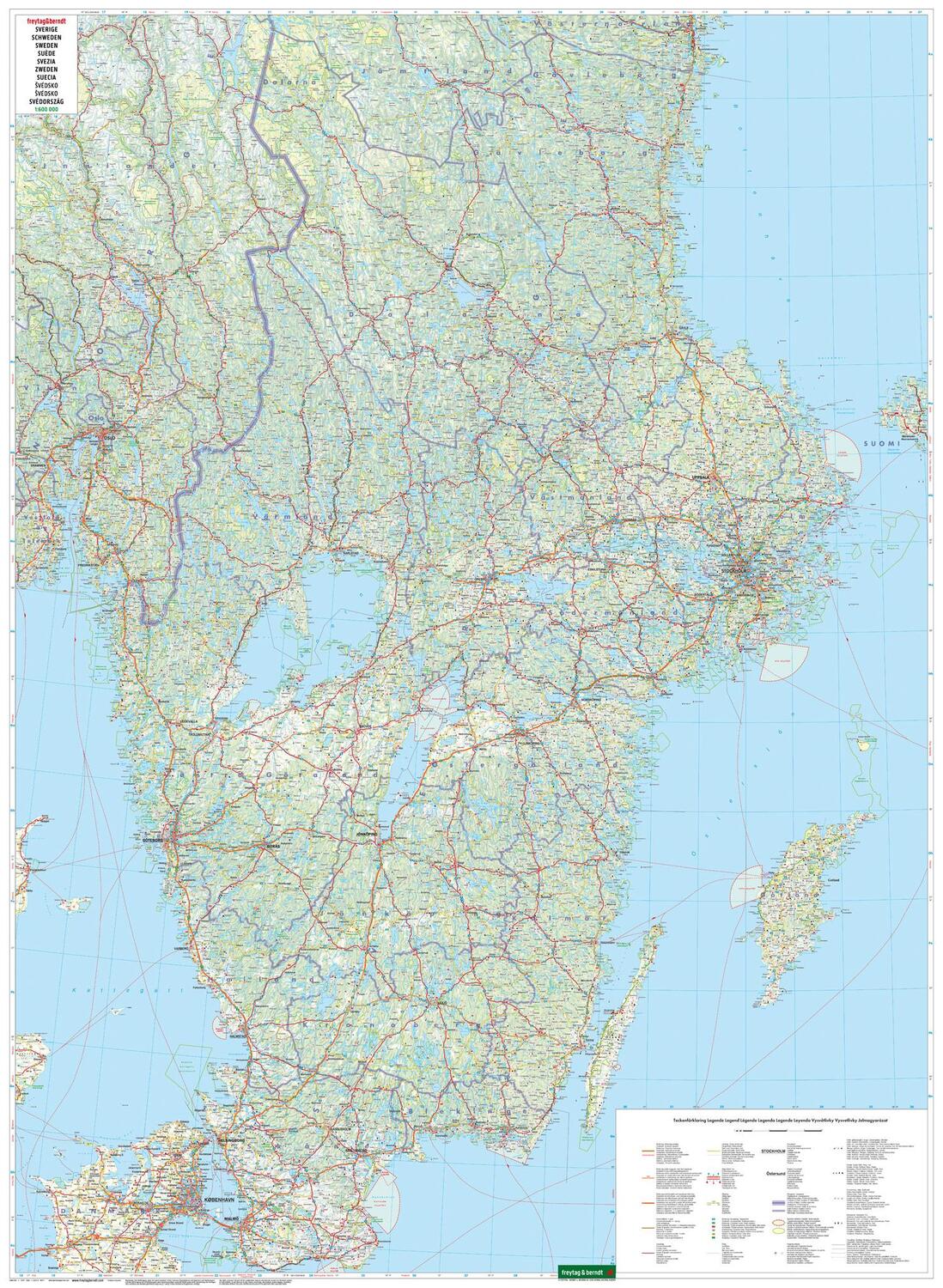 Bild: 9783707921687 | Schweden, Straßenkarte 1:600.000, freytag &amp; berndt | (Land-)Karte