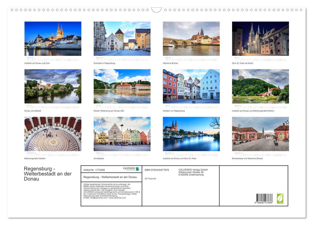 Bild: 9783435477876 | Regensburg - Welterbestadt an der Donau (Wandkalender 2025 DIN A2...