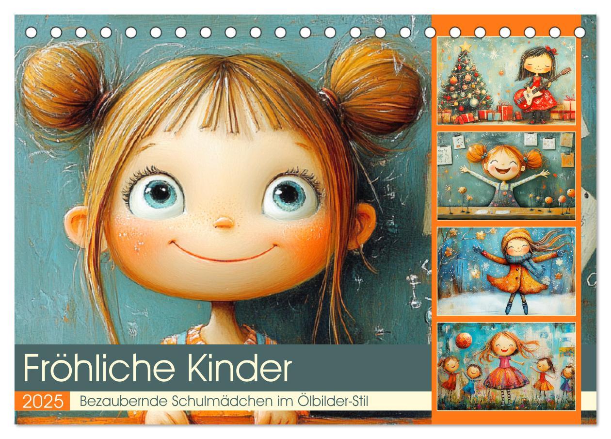 Cover: 9783457218488 | Fröhliche Kinder. Bezaubernde Schulmädchen im Ölbilder-Stil...