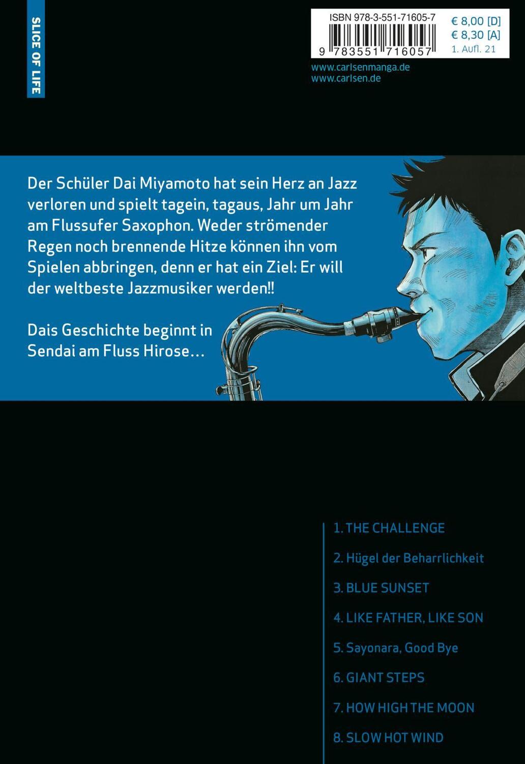 Rückseite: 9783551716057 | Blue Giant 1 | Shinichi Ishizuka | Taschenbuch | Blue Giant | Deutsch