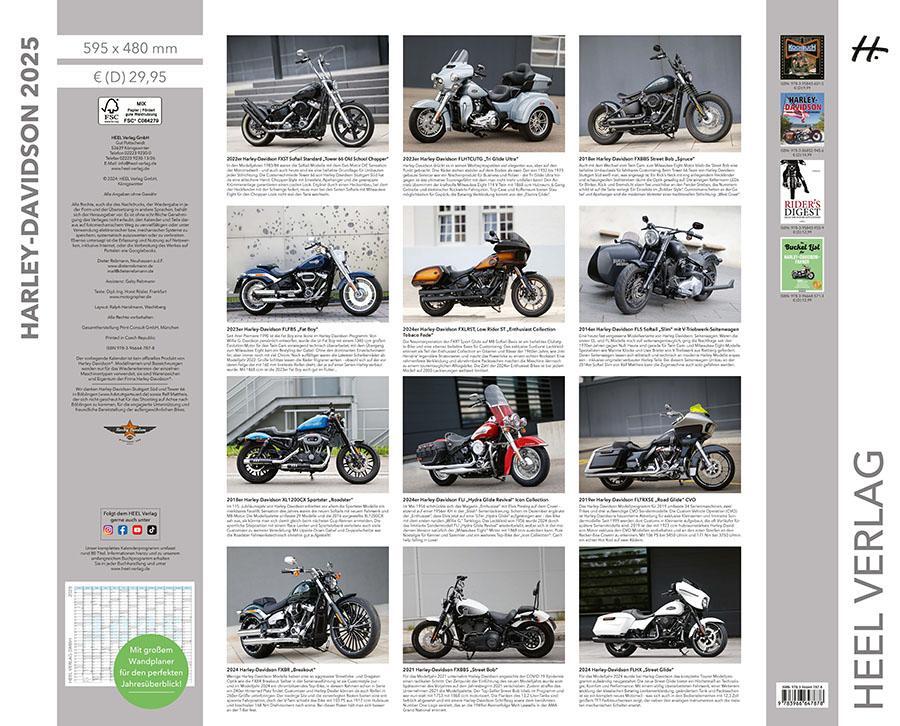 Bild: 9783966647878 | Best of Harley Davidson Kalender 2025 | Dieter Rebmann | Kalender