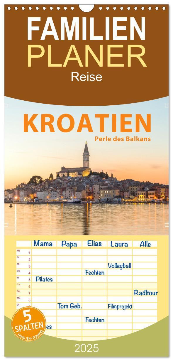 Cover: 9783457092309 | Familienplaner 2025 - Kroatien Perle des Balkans mit 5 Spalten...