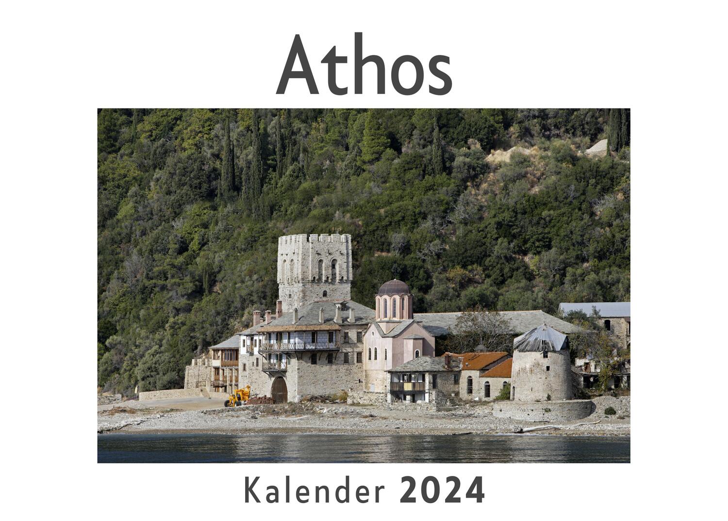 Cover: 9783750547858 | Athos (Wandkalender 2024, Kalender DIN A4 quer, Monatskalender im...