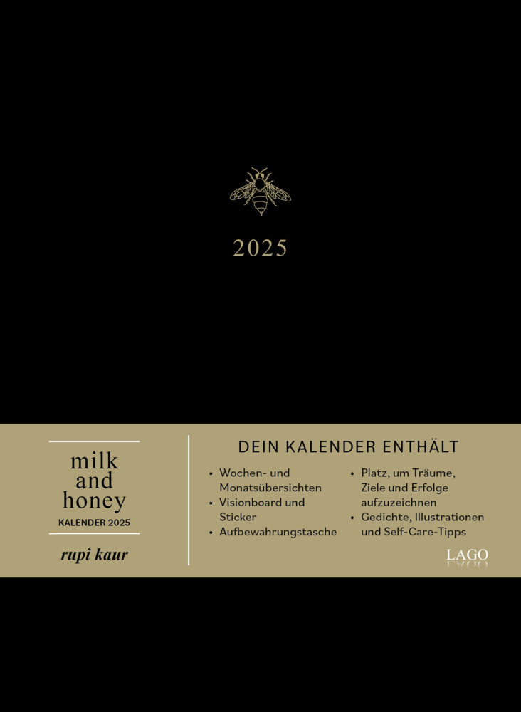 Cover: 9783957612434 | milk and honey - Kalender 2025 | Rupi Kaur | Buch | 176 S. | Deutsch