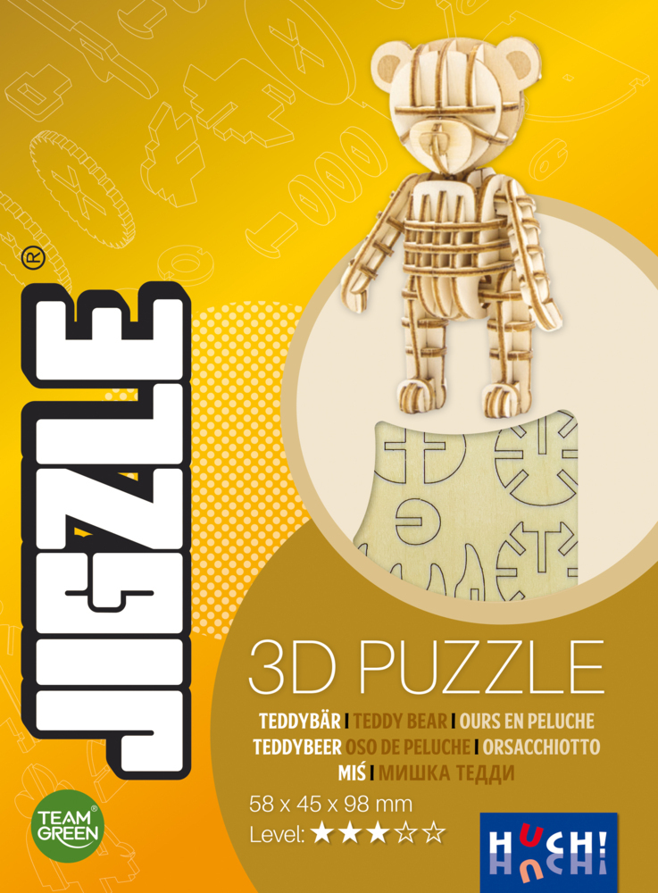 Cover: 4260071882257 | JIGZLE - Teddy Bear (Puzzle) | Team Green | Spiel | In Spielebox