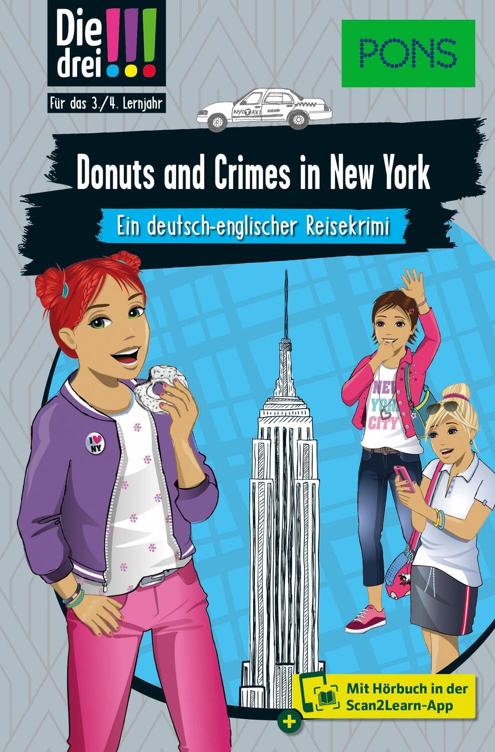 Cover: 9783120101635 | PONS Die Drei !!! - Donuts and Crimes in New York | Jule Ambach | Buch