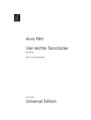 Cover: 9783702432409 | 4 leichte Tanzstücke | Musik für Kindertheater. für Klavier. | Pärt