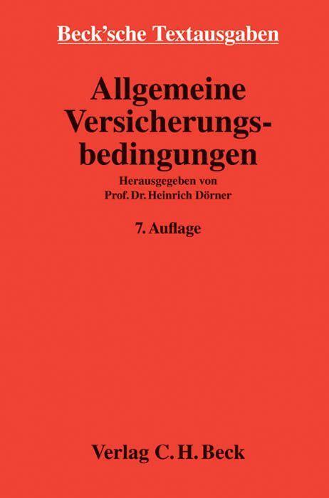 Cover: 9783406662010 | Allgemeine Versicherungsbedingungen | Heinrich Dörner | Taschenbuch