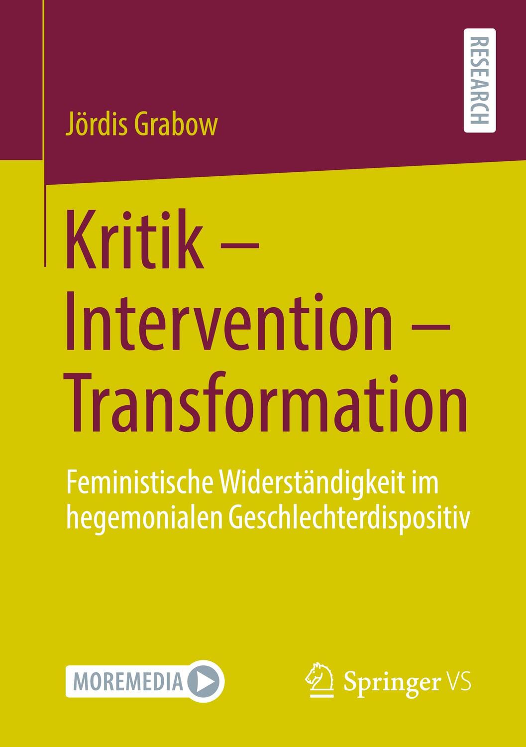 Cover: 9783658342050 | Kritik - Intervention - Transformation | Jördis Grabow | Taschenbuch