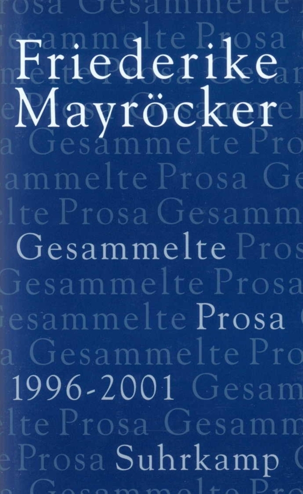 Cover: 9783518069158 | 1996-2001 | Friederike Mayröcker | Buch | 2018 | Suhrkamp