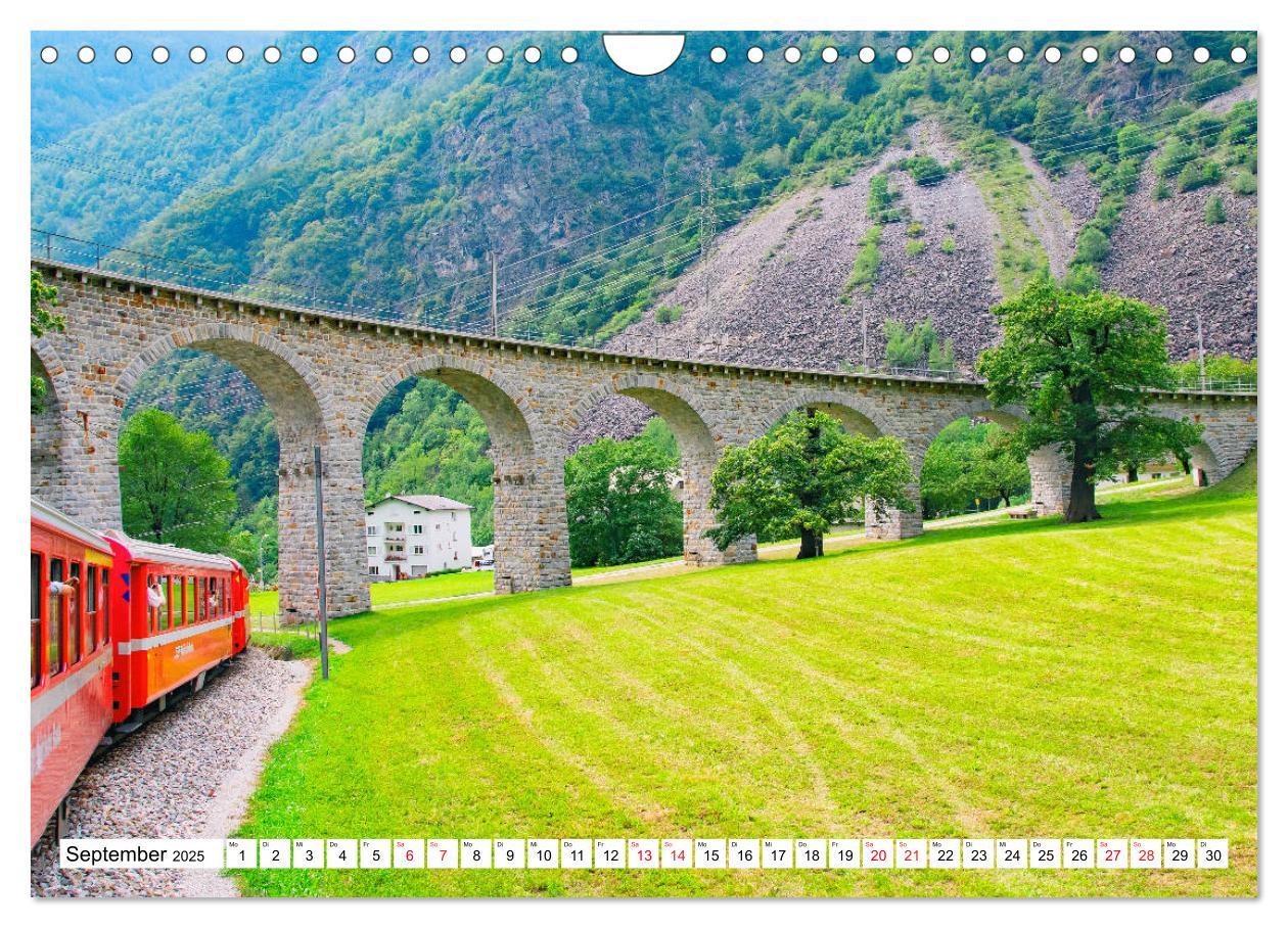 Bild: 9783435200023 | Rhätische Bahn - Fahrt durch die Bündner Alpen (Wandkalender 2025...