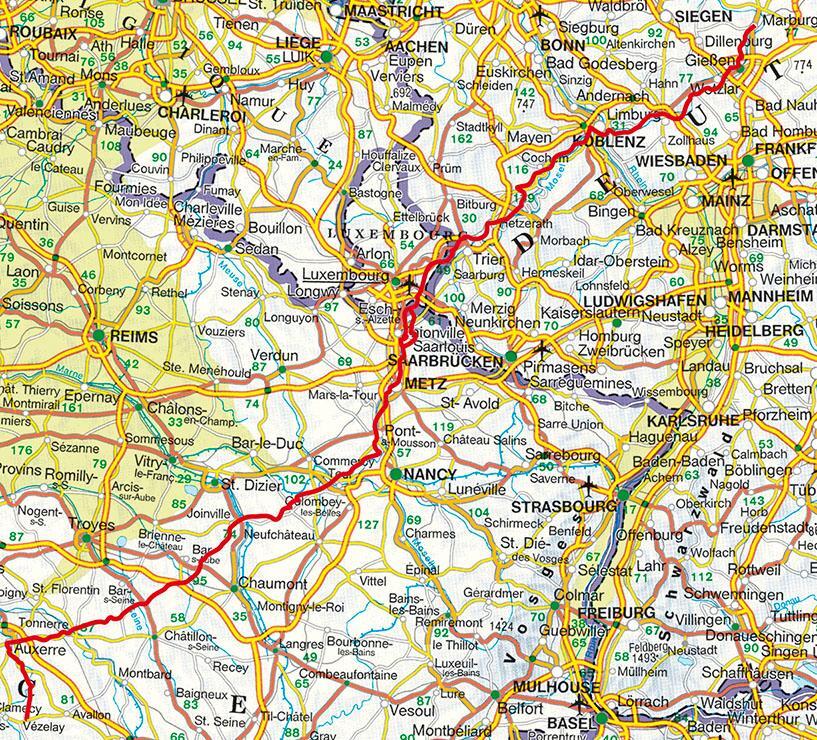 Bild: 9783763344741 | Rother Wanderführer Jakobsweg Marburg - Trier - Vézelay | Roth | Buch