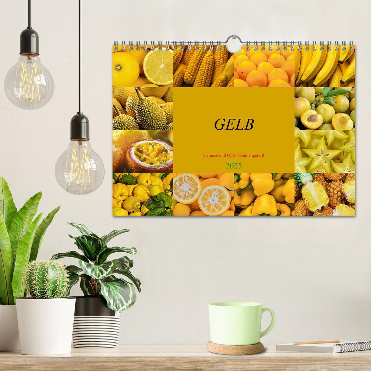 Bild: 9783383768057 | GELB - Gemüse und Obst - Sonnengereift (Wandkalender 2025 DIN A4...