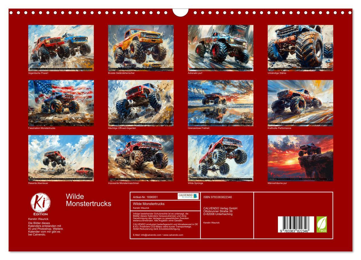 Bild: 9783383822346 | Wilde Monstertrucks (Wandkalender 2025 DIN A3 quer), CALVENDO...