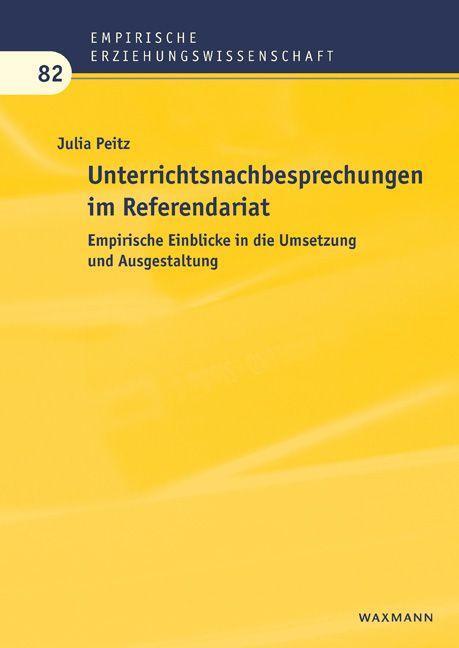 Cover: 9783830947042 | Unterrichtsnachbesprechungen im Referendariat | Julia Peitz | Buch