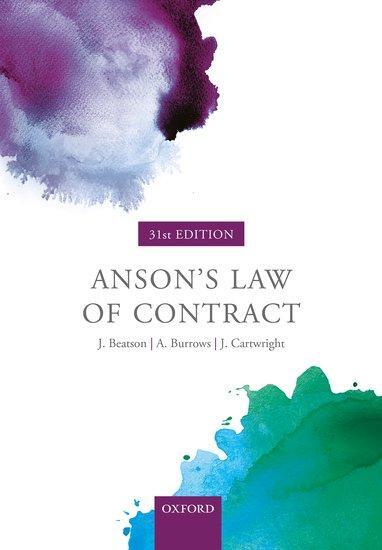 Cover: 9780198829973 | Anson's Law of Contract | Jack Beatson Fba (u. a.) | Taschenbuch