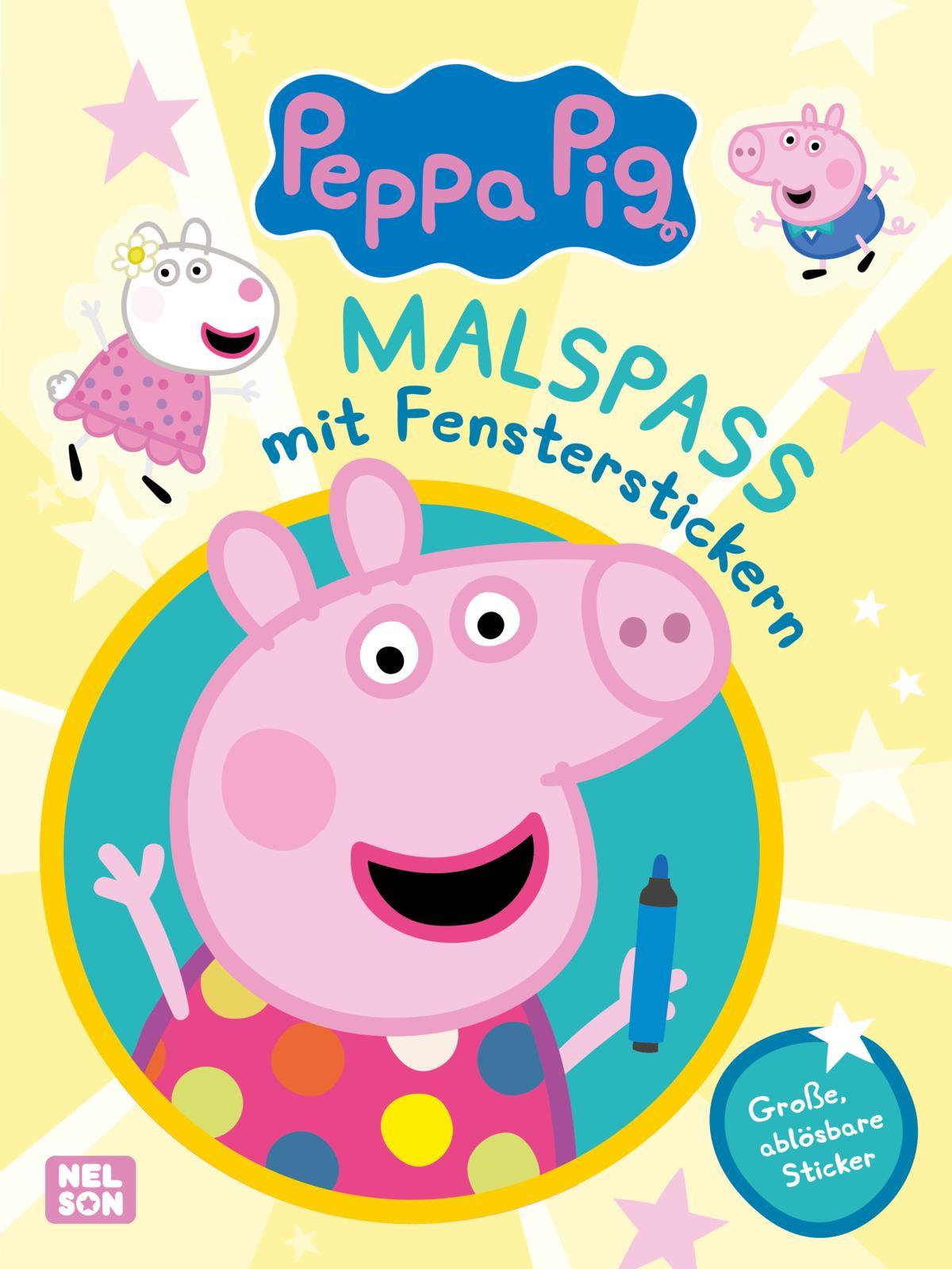 Cover: 9783845124988 | Peppa Wutz Mitmachbuch: Malspaß mit Fensterstickern | Taschenbuch